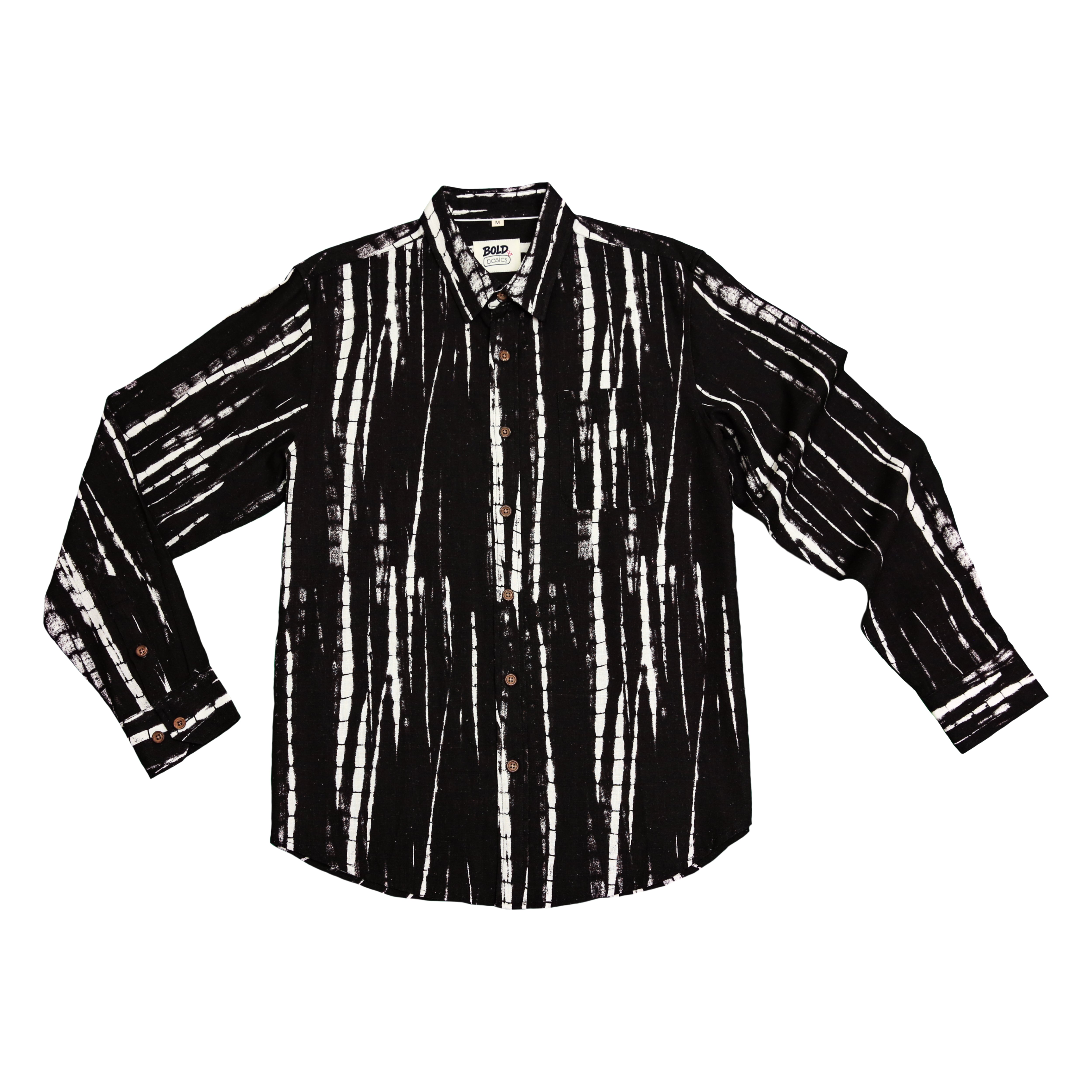 बोल्ड एंड बेसिक्स नाइट सिग्नल स्ट्राइप शर्ट