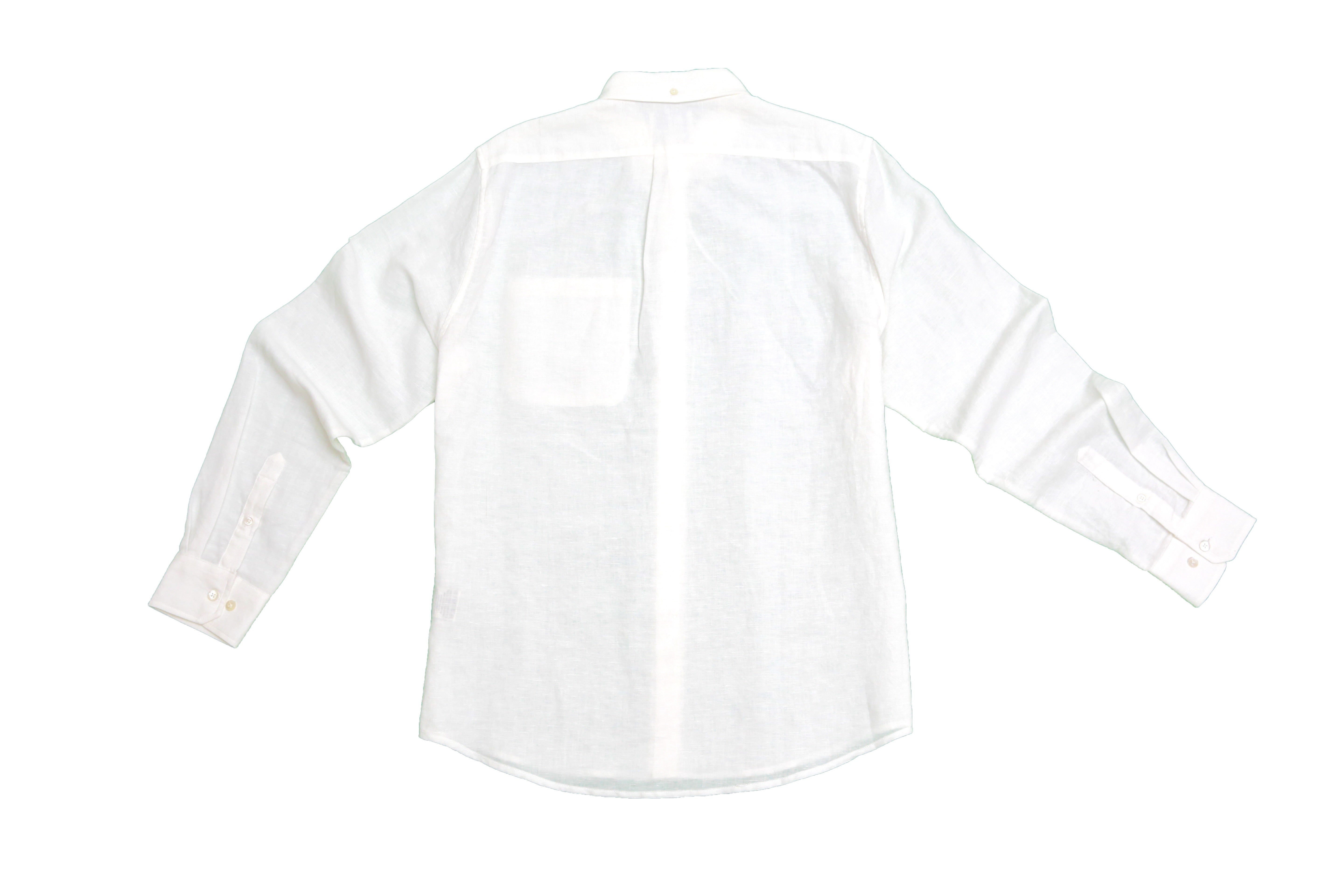 Bold&Basics Classic White Linen Shirt
