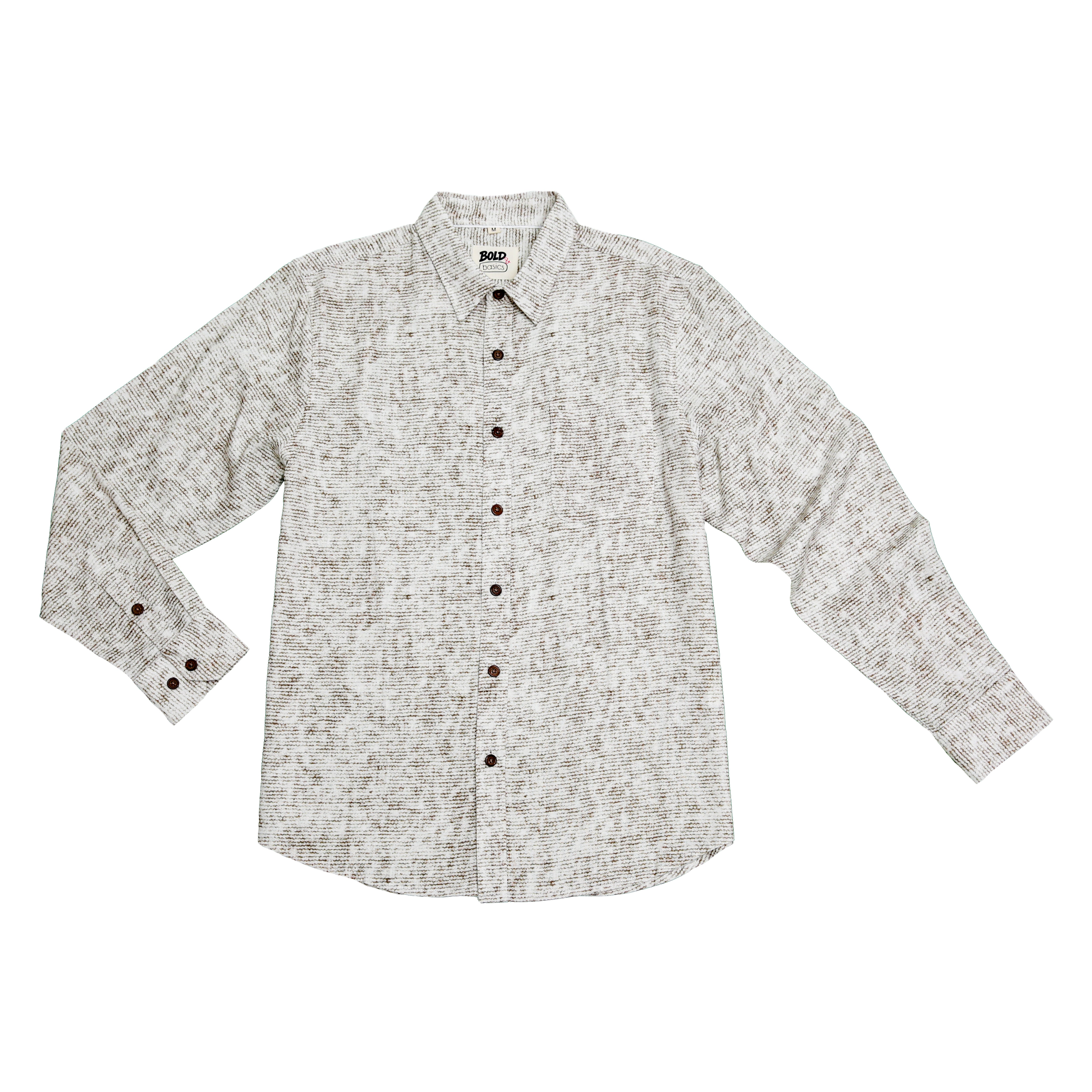 बोल्ड एंड बेसिक्स मिस्ट ग्रिड टेक्सचर शर्ट