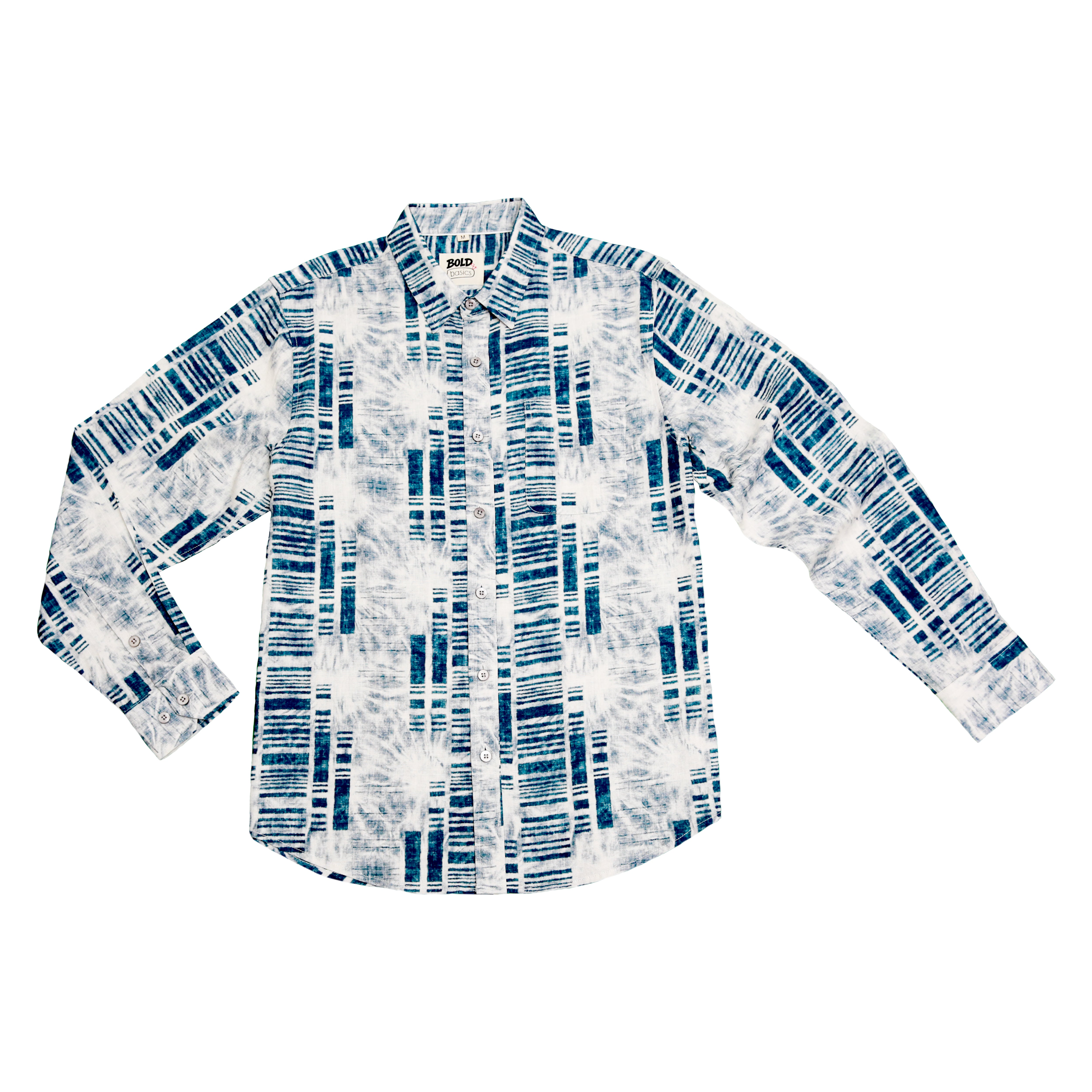 Bold&Basics Blueprint Bar Code Shirt