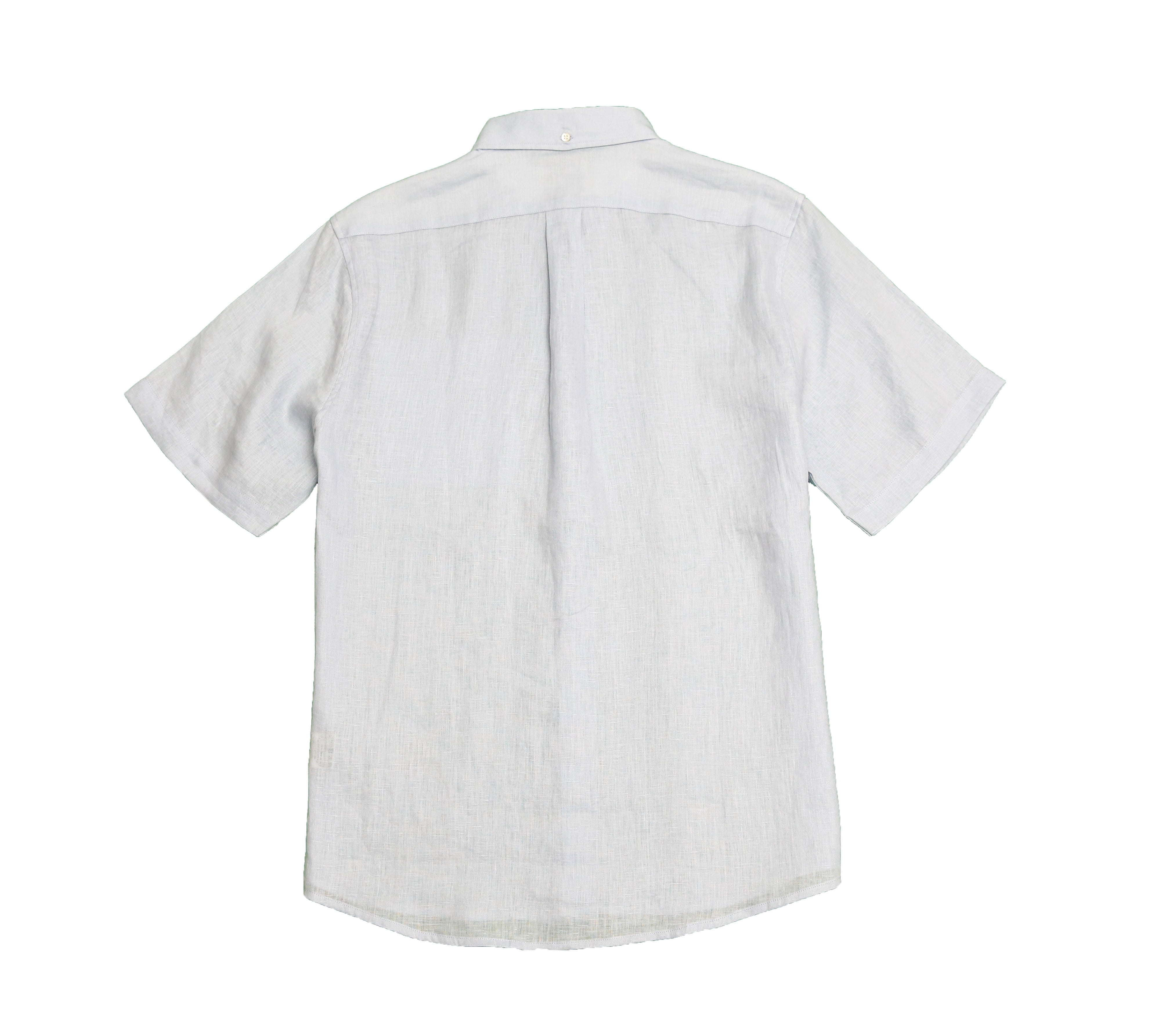 Bold&Basics Oyster Grey Solid Linen Shirt