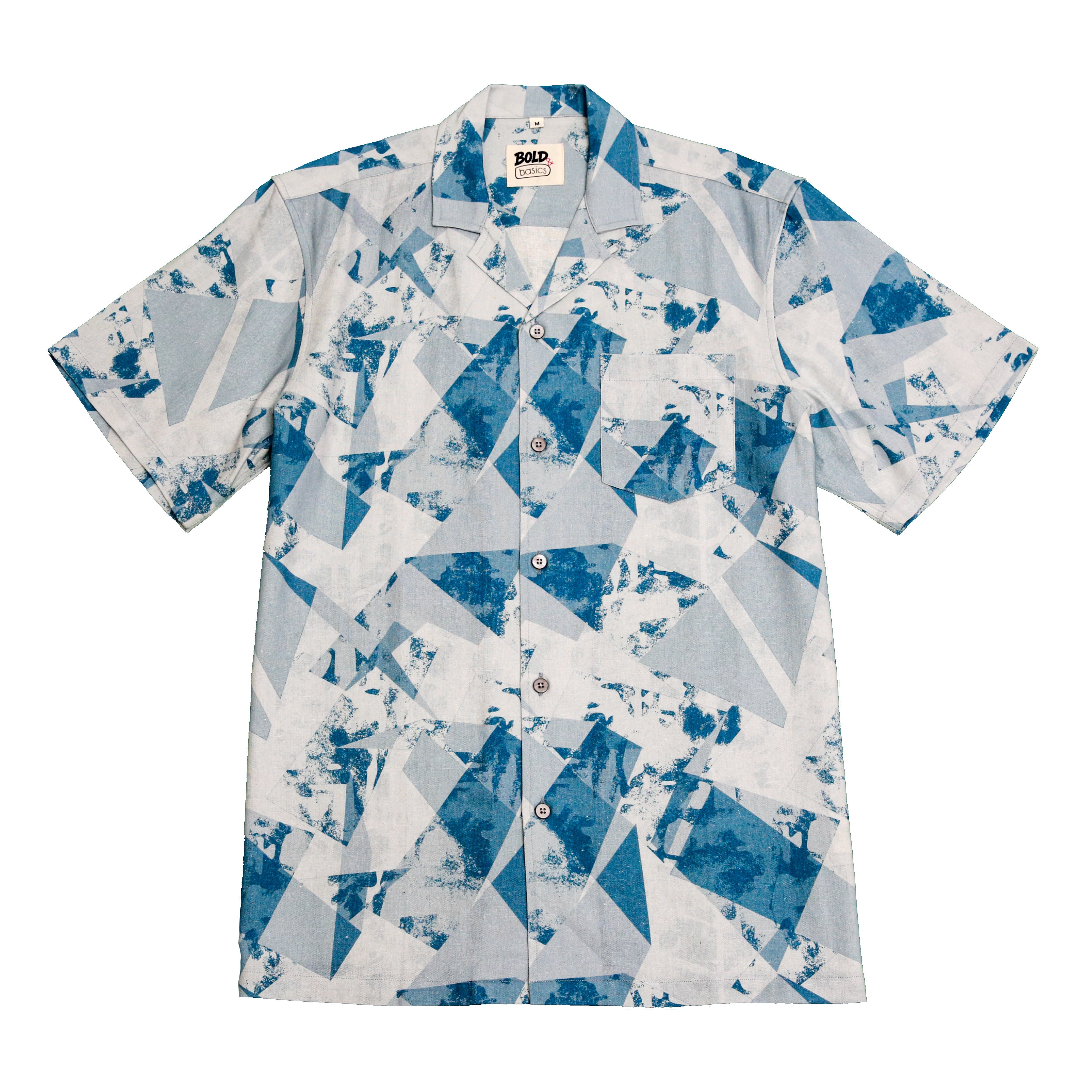 Bold&Basics Azure Shard Geo Shirt