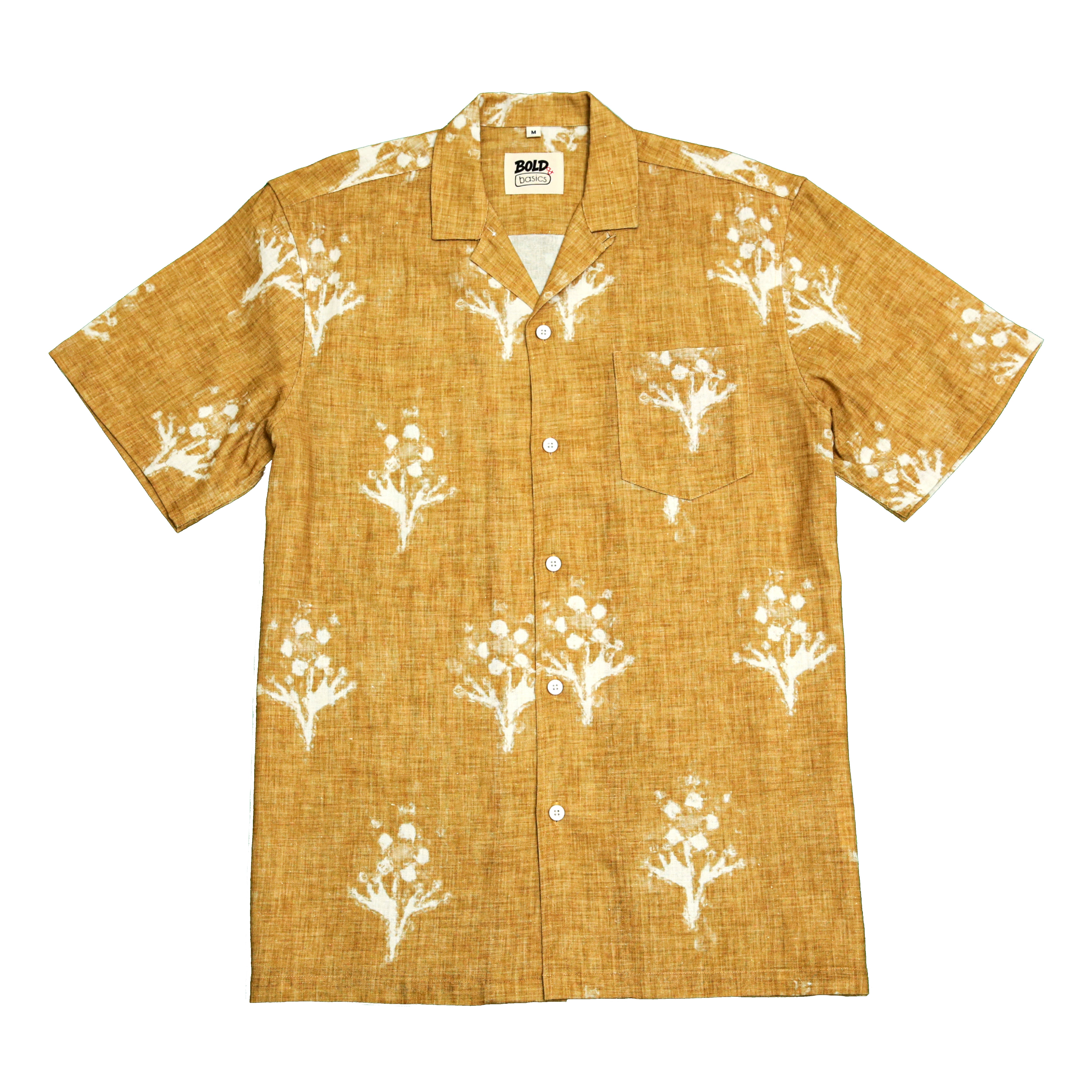 बोल्ड एंड बेसिक्स ओकर ब्लूम शर्ट