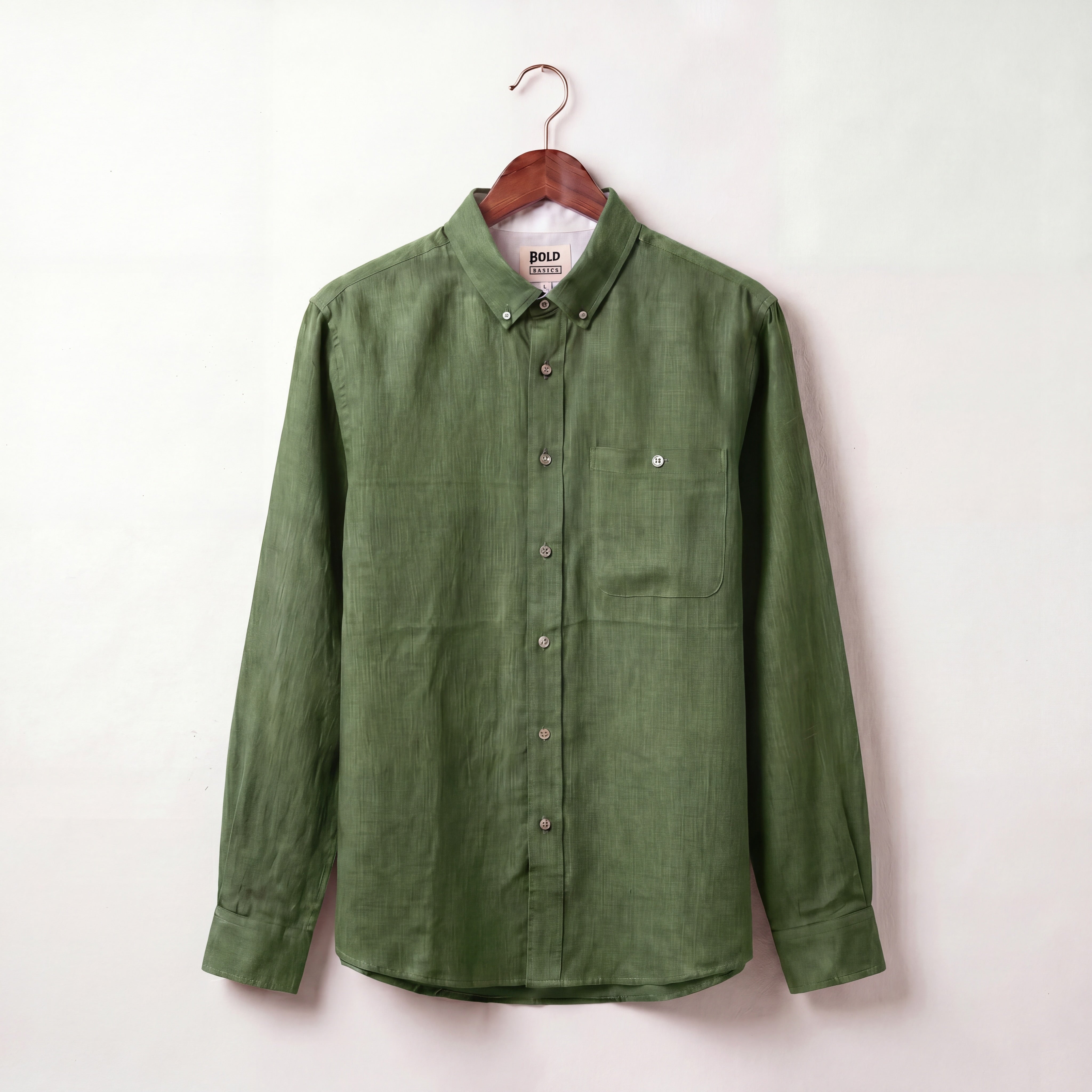 Terracotta Solid Linen Shirt