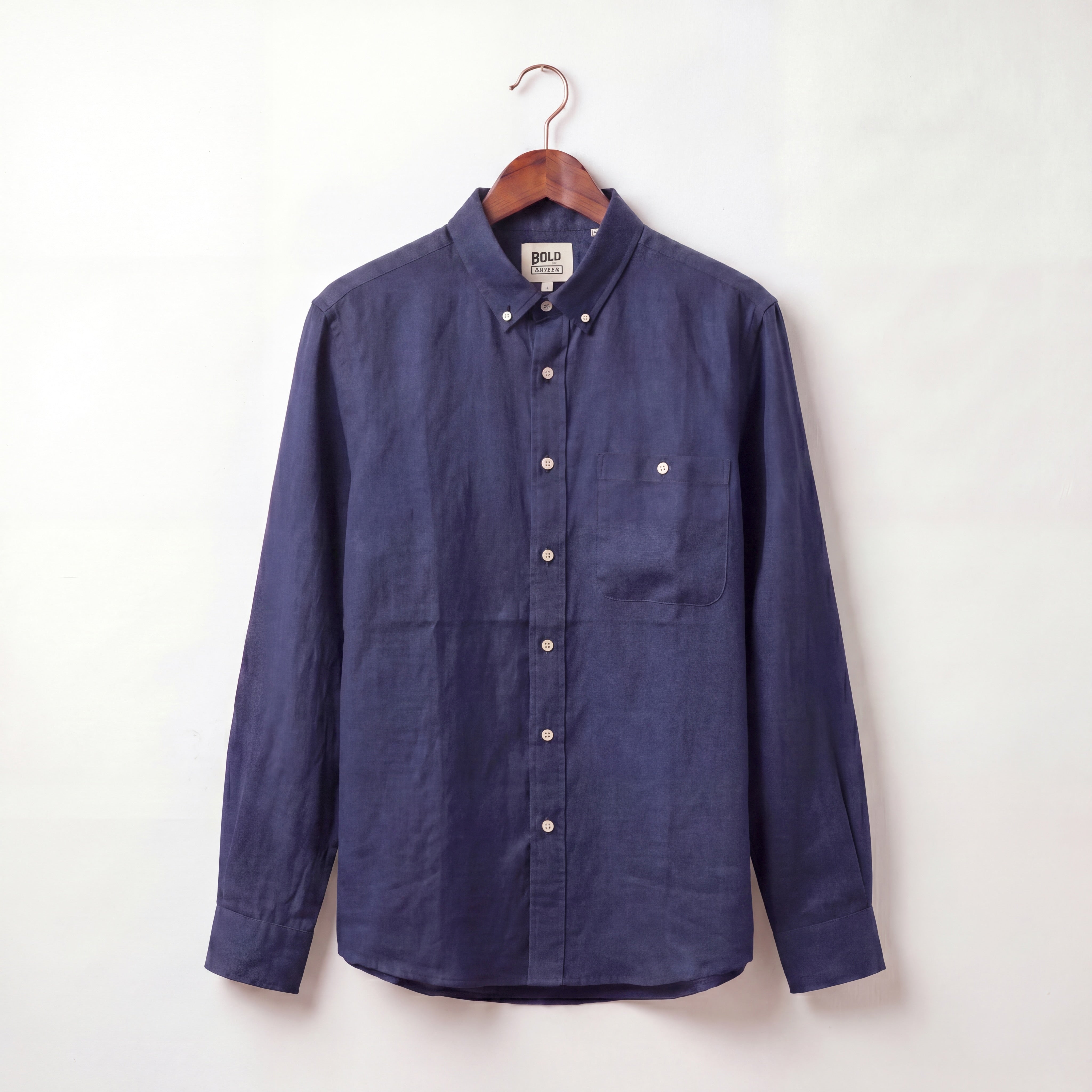 Terracotta Solid Linen Shirt