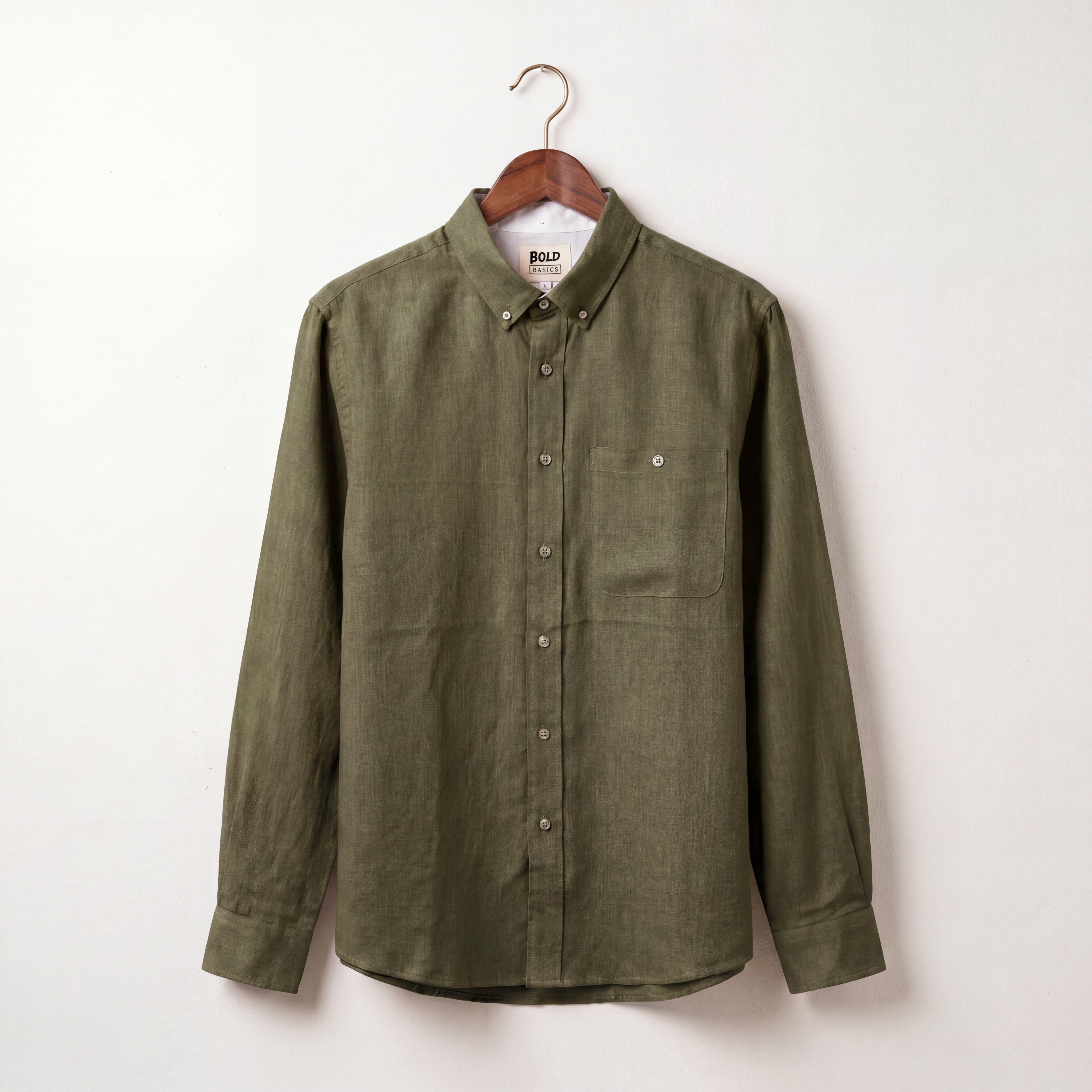 Terracotta Solid Linen Shirt