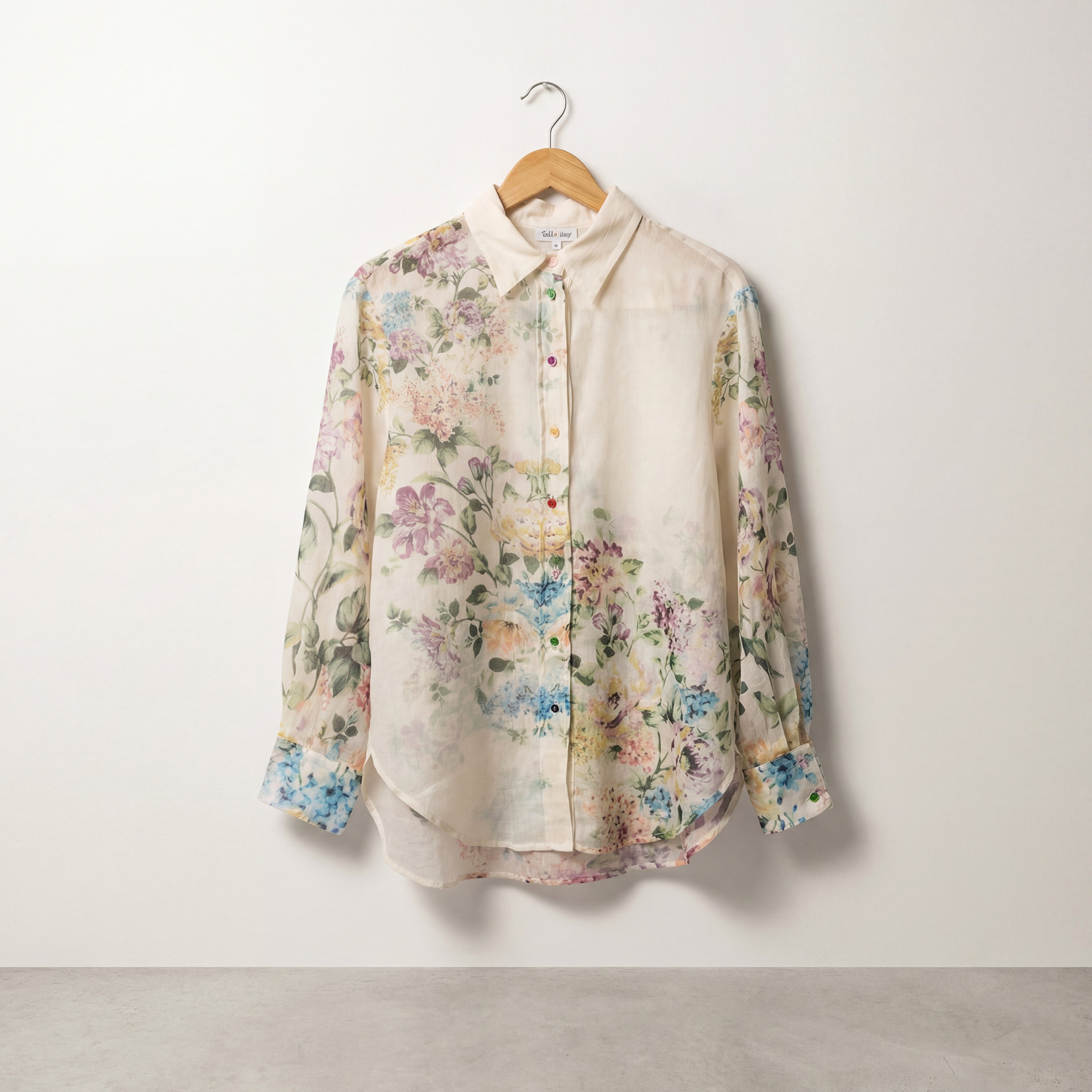 Watercolor Floral Print Shirt
