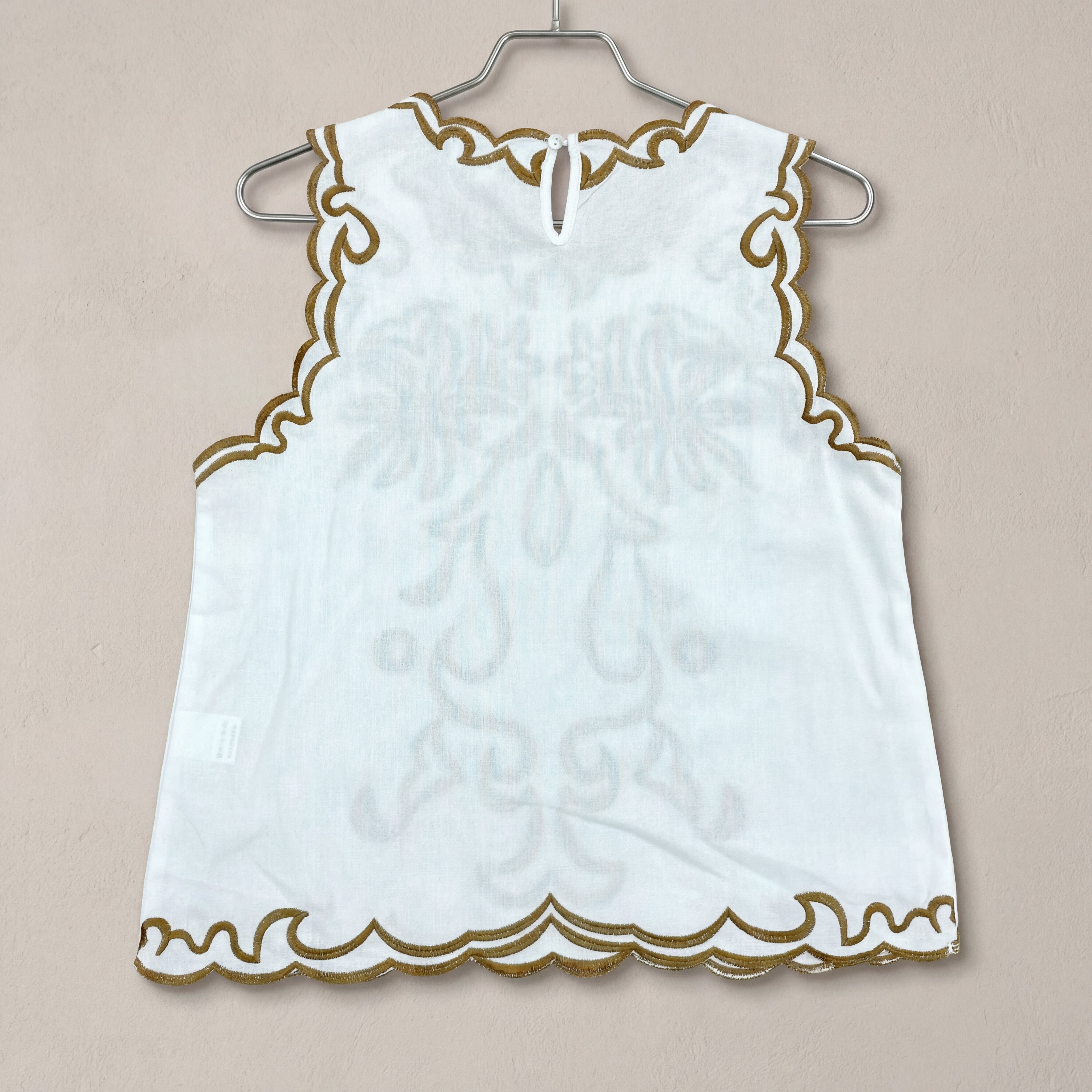 Golden Fleur Embroidered Sleeveless Top