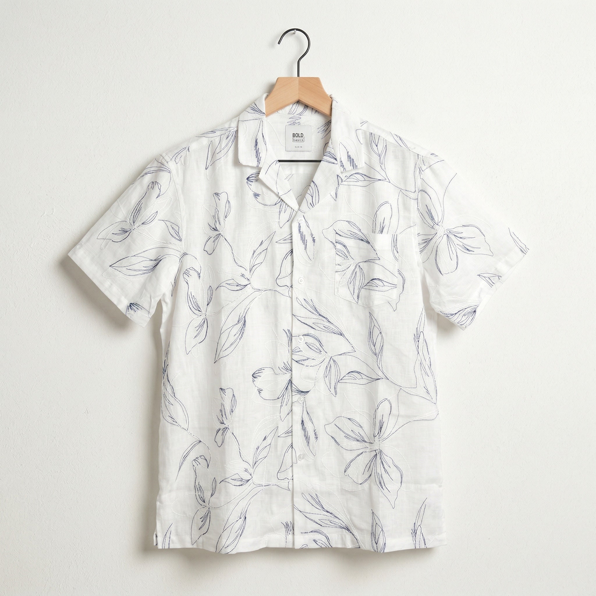 Ocean Breeze Floral Embroidered Shirt