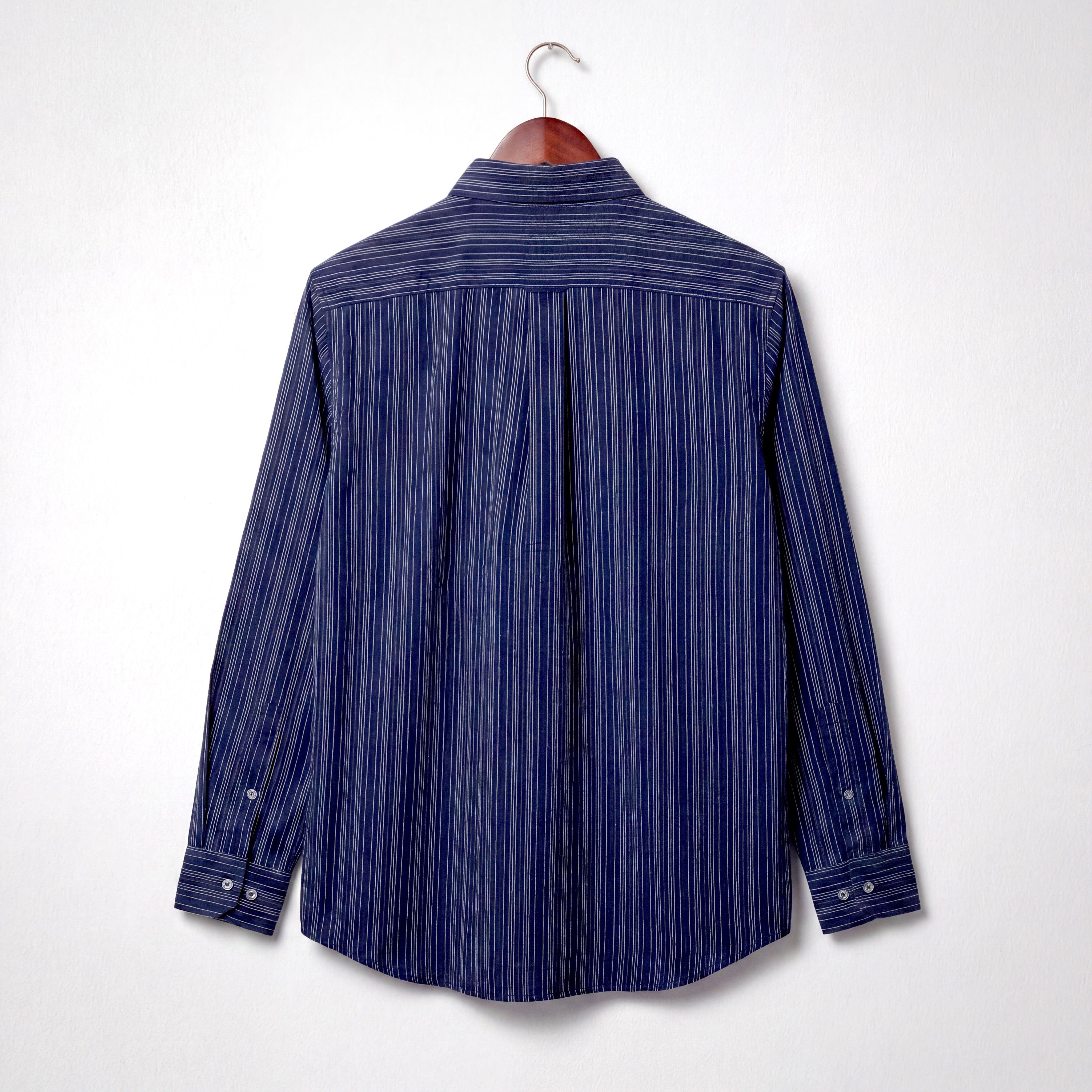 The Navy Blue Striped Ease Shirt