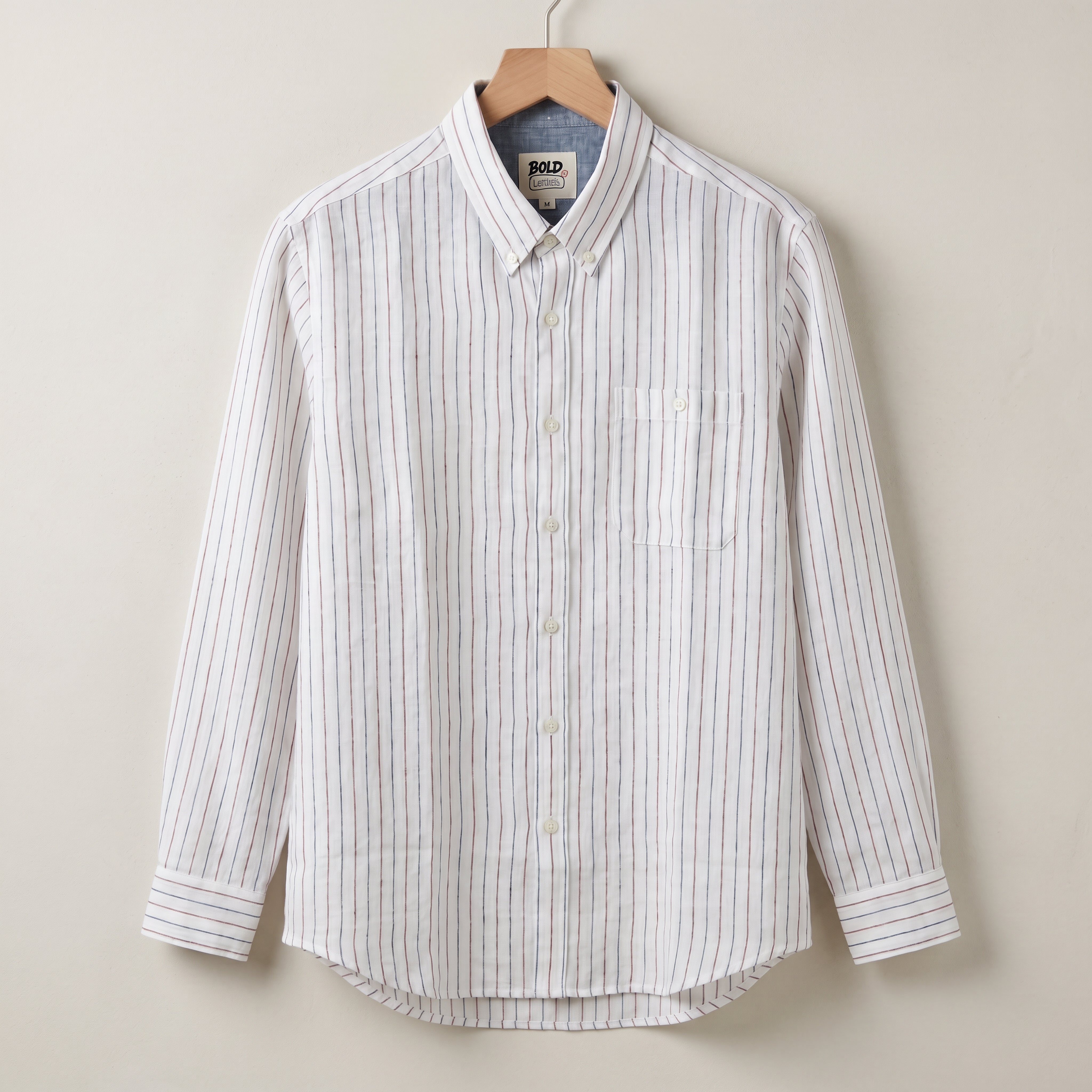 The Pinstripe Button-Down Linen Shirt