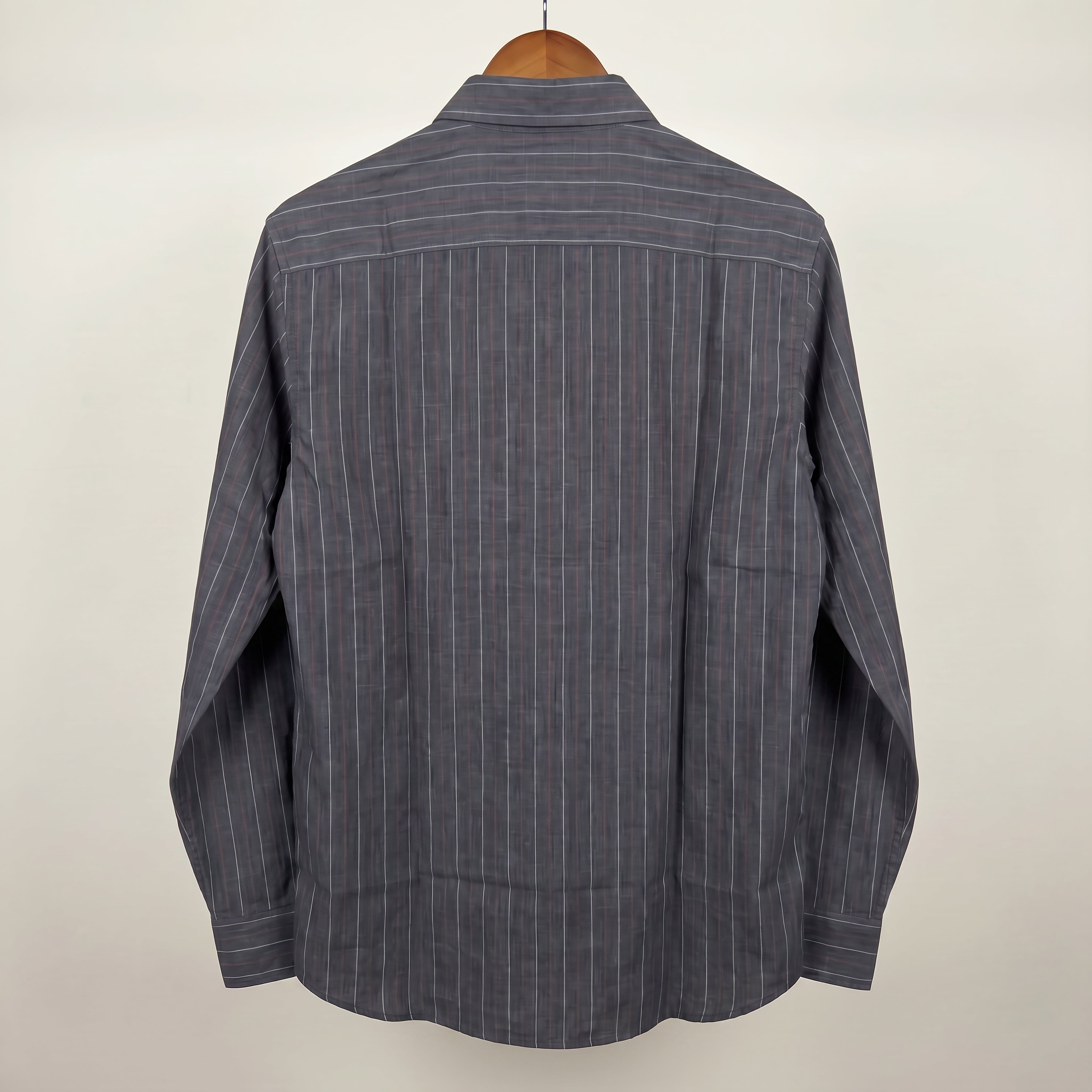 The Red Pinstripe Button-Down Linen Shirt