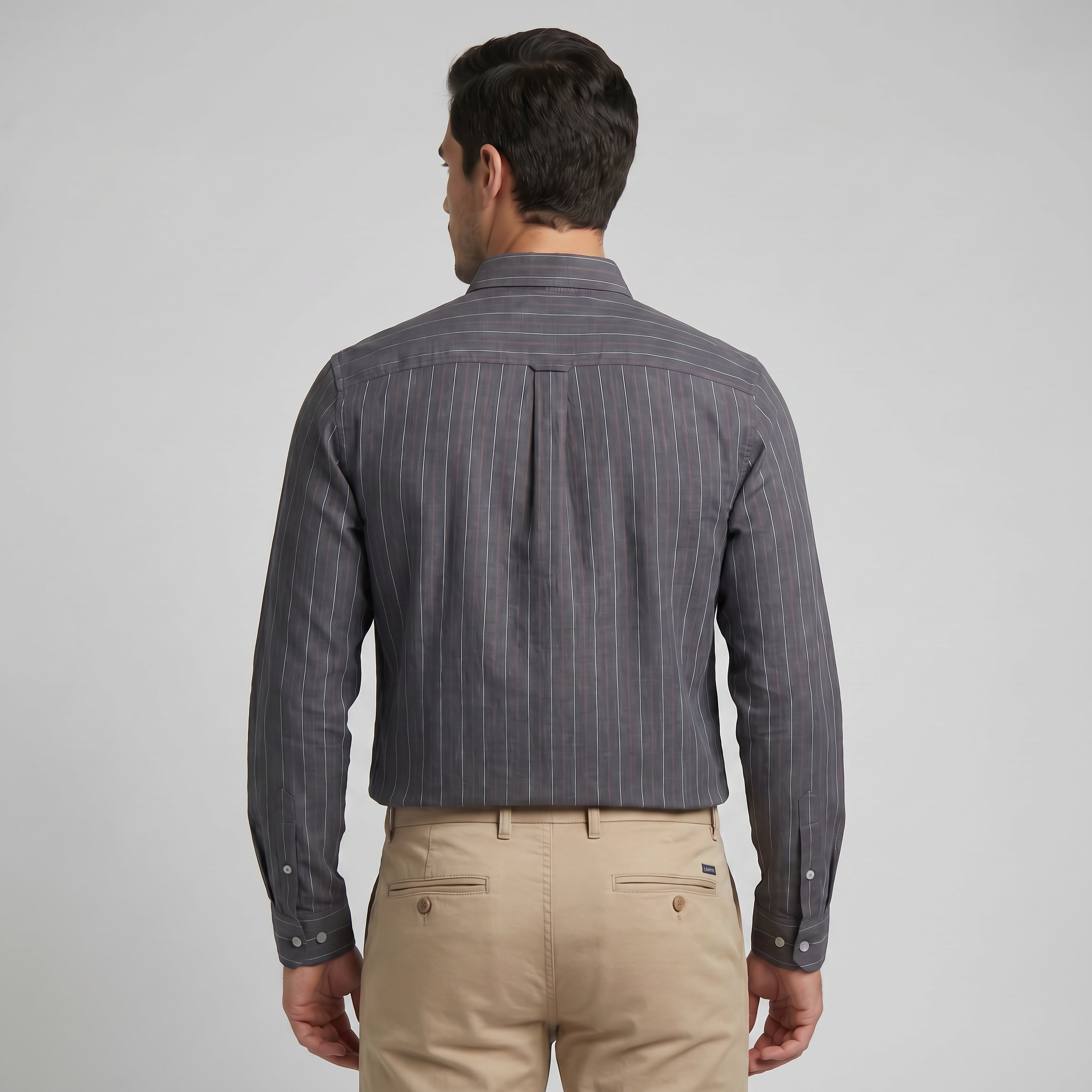 The Red Pinstripe Button-Down Linen Shirt