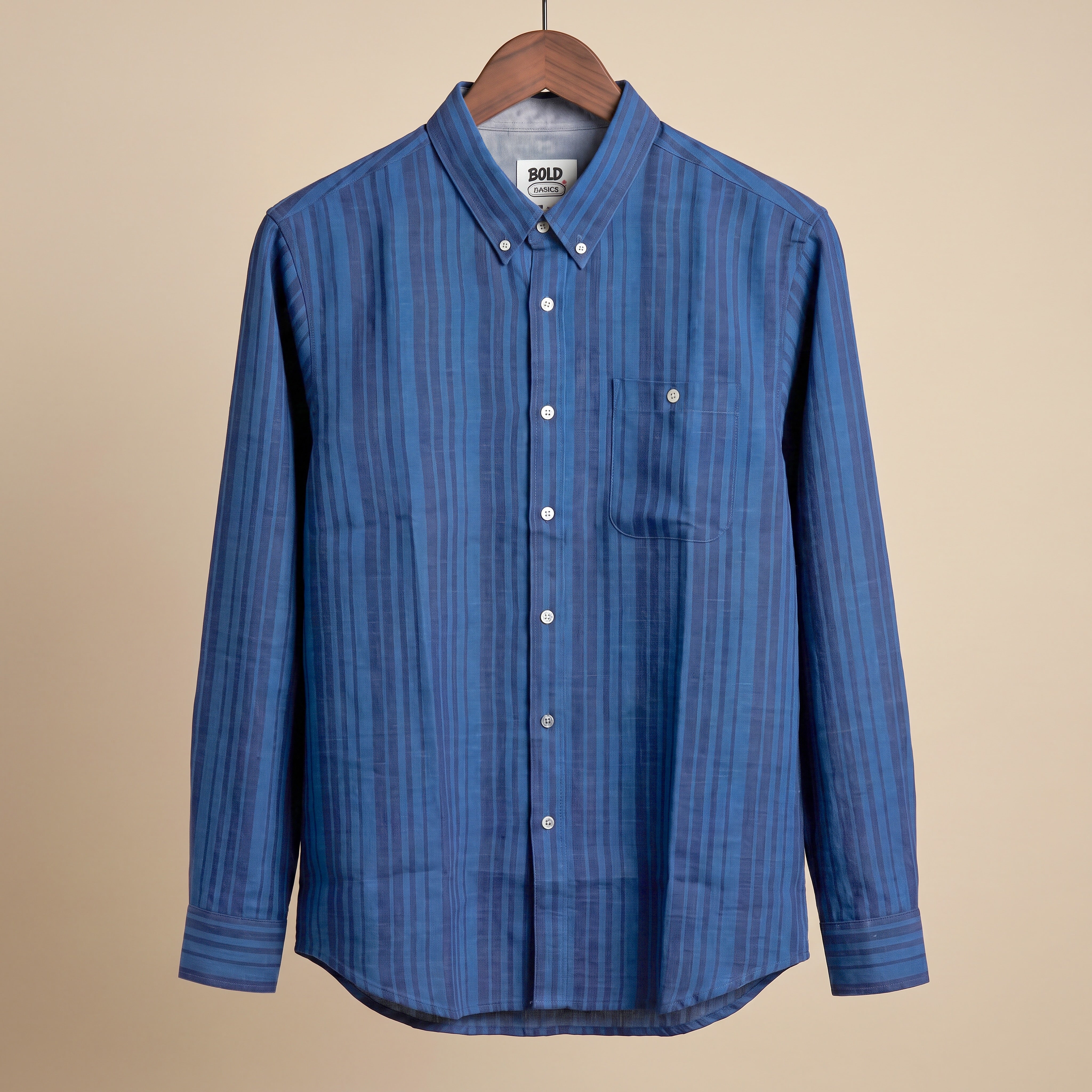 Midnight Blue Stripe Button-Down Shirt