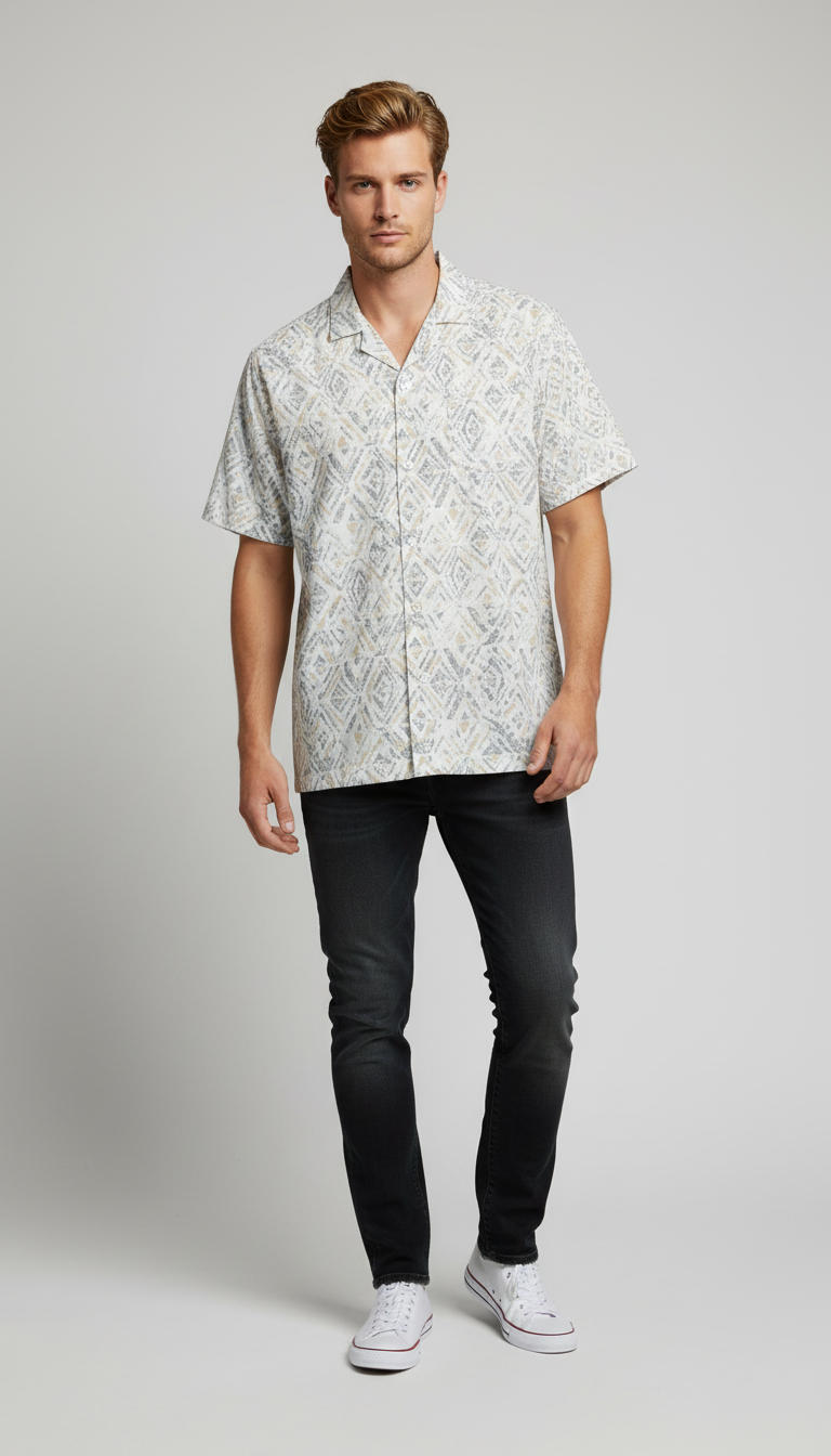 Soft Lattice Geo Shirt