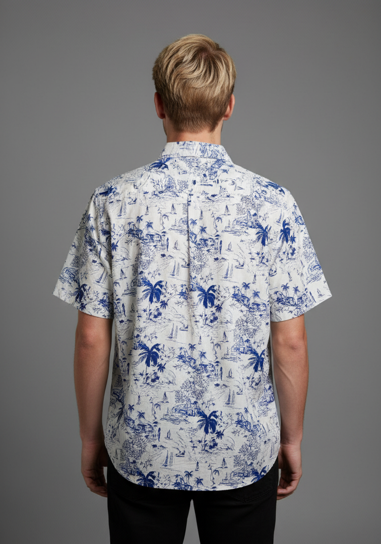 बोल्ड एंड बेसिक्स आइलैंड स्केच शर्ट