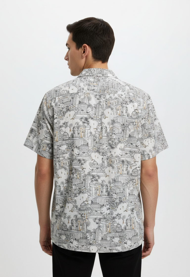 बोल्ड एंड बेसिक्स सिटीलाइन स्केच शर्ट