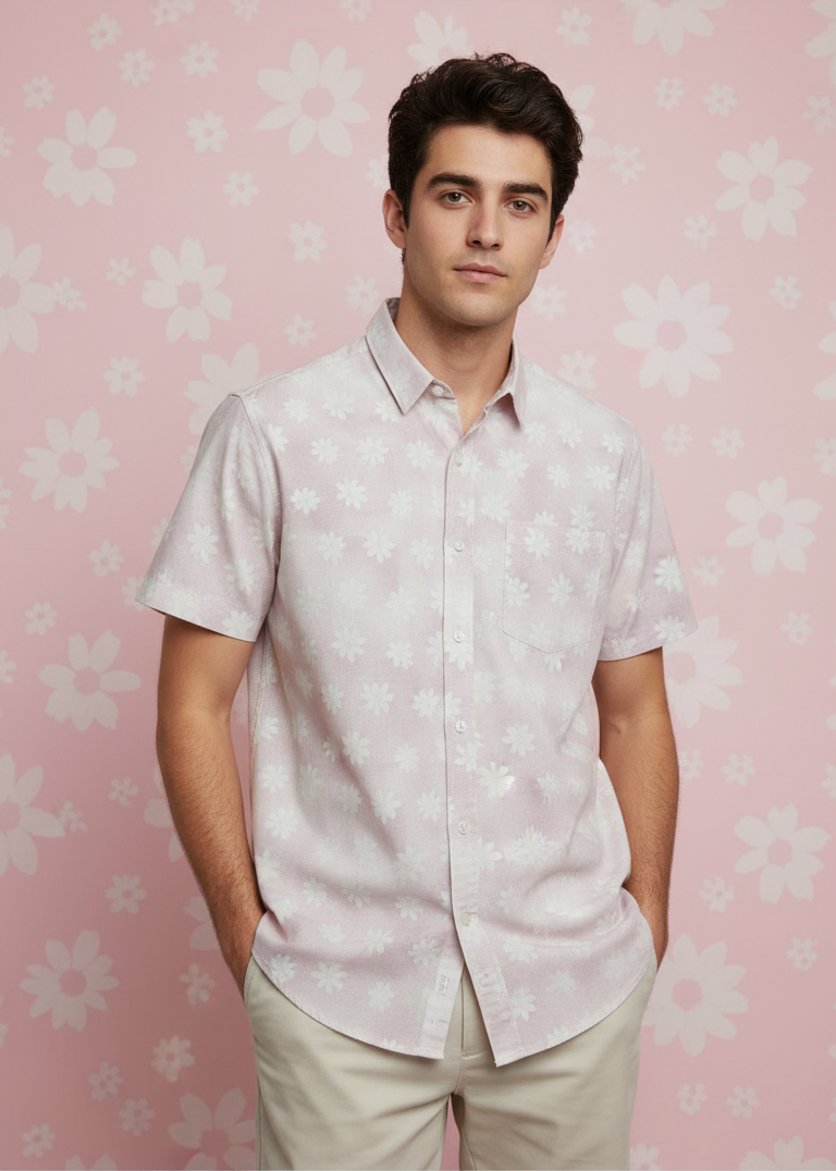 Bold&Basics Blush Daisy Mist Shirt