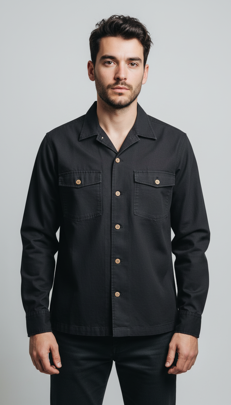 Bold&Basics Deep Navy Utility Shirt